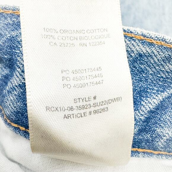 Denim Forum The Marlene '60s High Flare Wide Leg Denim Jeans Size 24 x 30L - Picture 8 of 9